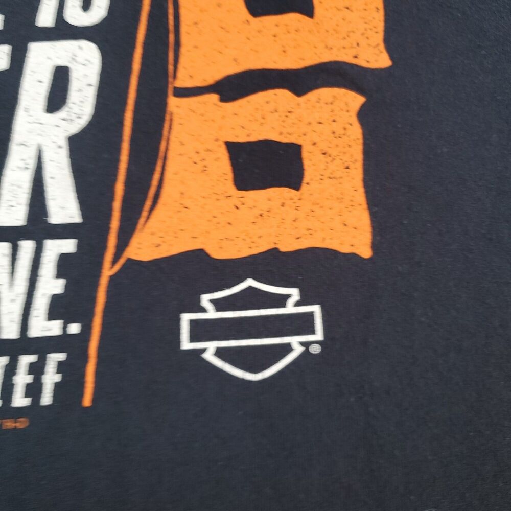 Harley Davidson Florida Relief TShirt Mens 2XL Black The Ride is Never Taken Alo - Picture 10 of 16